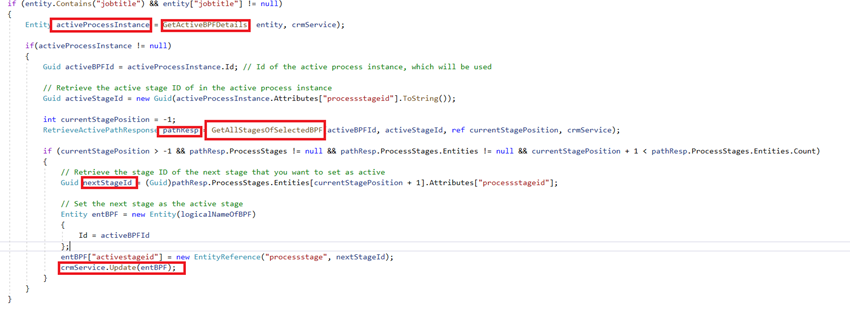 Automatic Stage Movement using CRM Plugin in BPF